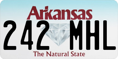 AR license plate 242MHL