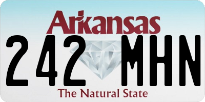 AR license plate 242MHN