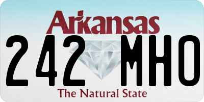 AR license plate 242MHO