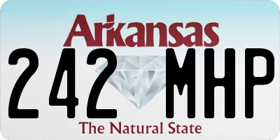AR license plate 242MHP