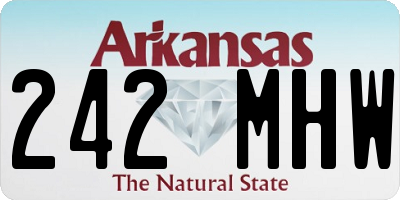 AR license plate 242MHW
