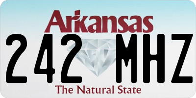 AR license plate 242MHZ