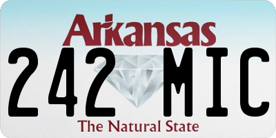 AR license plate 242MIC