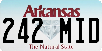 AR license plate 242MID