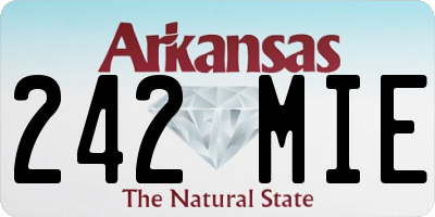 AR license plate 242MIE