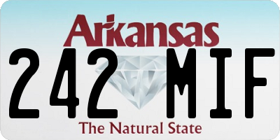 AR license plate 242MIF