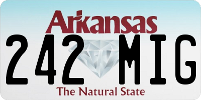 AR license plate 242MIG
