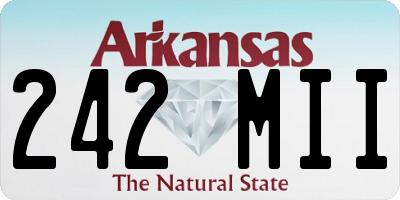AR license plate 242MII
