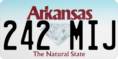 AR license plate 242MIJ