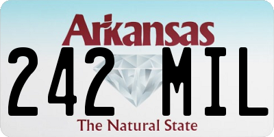 AR license plate 242MIL