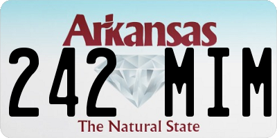 AR license plate 242MIM