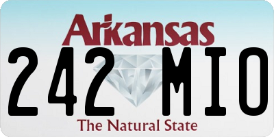 AR license plate 242MIO
