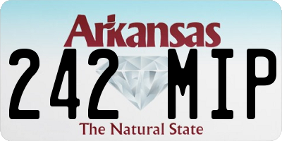 AR license plate 242MIP