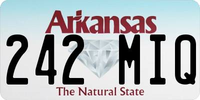 AR license plate 242MIQ