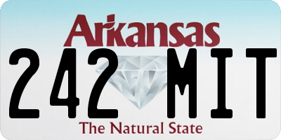 AR license plate 242MIT