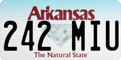 AR license plate 242MIU