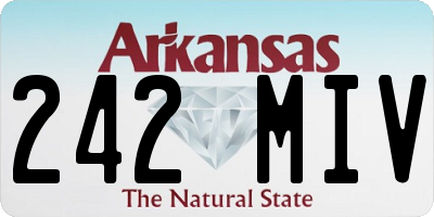 AR license plate 242MIV