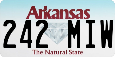 AR license plate 242MIW