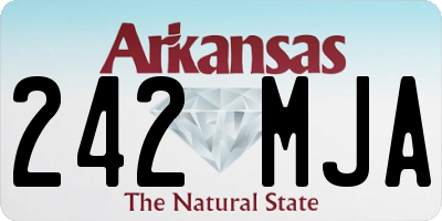 AR license plate 242MJA