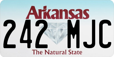 AR license plate 242MJC