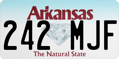 AR license plate 242MJF