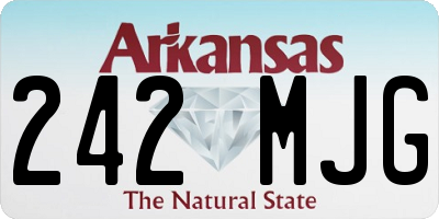 AR license plate 242MJG