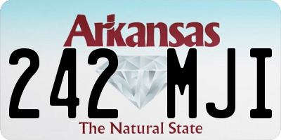 AR license plate 242MJI