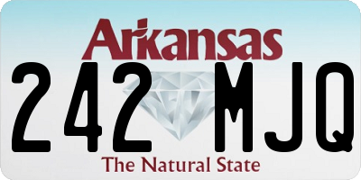 AR license plate 242MJQ