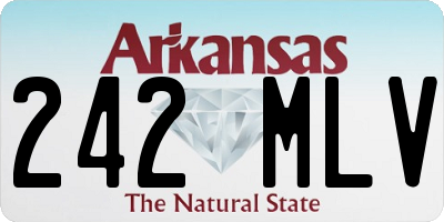 AR license plate 242MLV