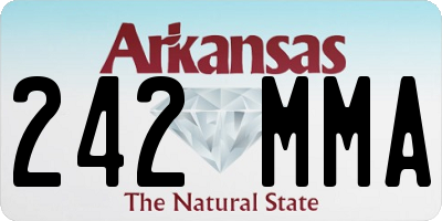 AR license plate 242MMA