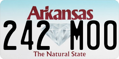 AR license plate 242MOO