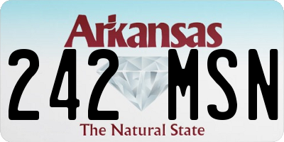 AR license plate 242MSN