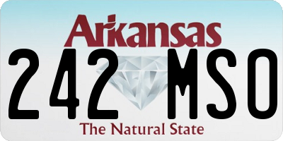 AR license plate 242MSO