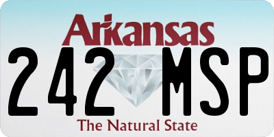 AR license plate 242MSP