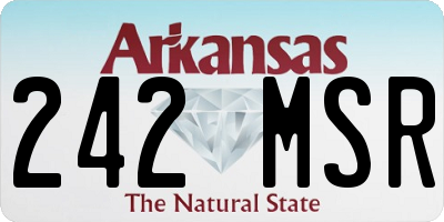 AR license plate 242MSR