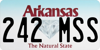 AR license plate 242MSS