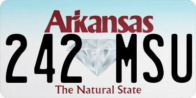 AR license plate 242MSU