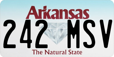AR license plate 242MSV