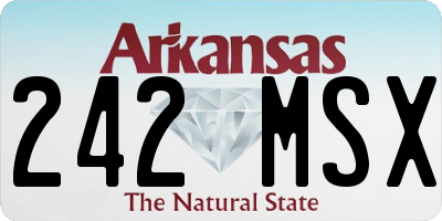 AR license plate 242MSX