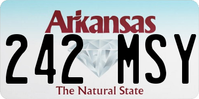 AR license plate 242MSY
