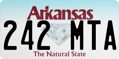 AR license plate 242MTA