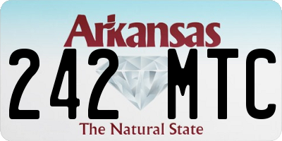 AR license plate 242MTC