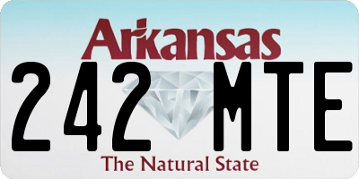 AR license plate 242MTE