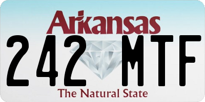 AR license plate 242MTF