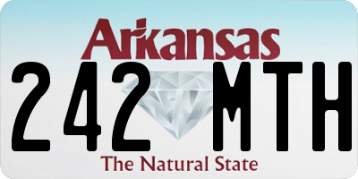 AR license plate 242MTH
