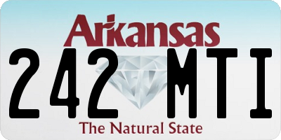 AR license plate 242MTI