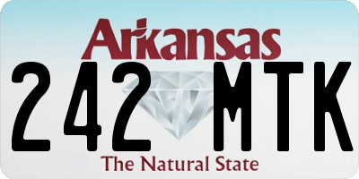 AR license plate 242MTK