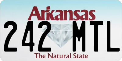 AR license plate 242MTL