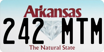 AR license plate 242MTM