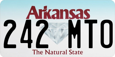 AR license plate 242MTO